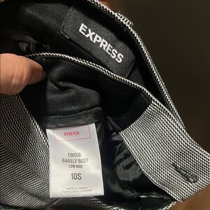 Express Monochrome Editor Barely Boot Pants